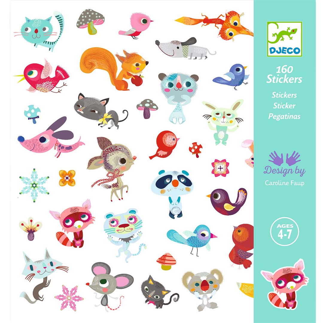 djeco stickers kleine vrienden - 160st