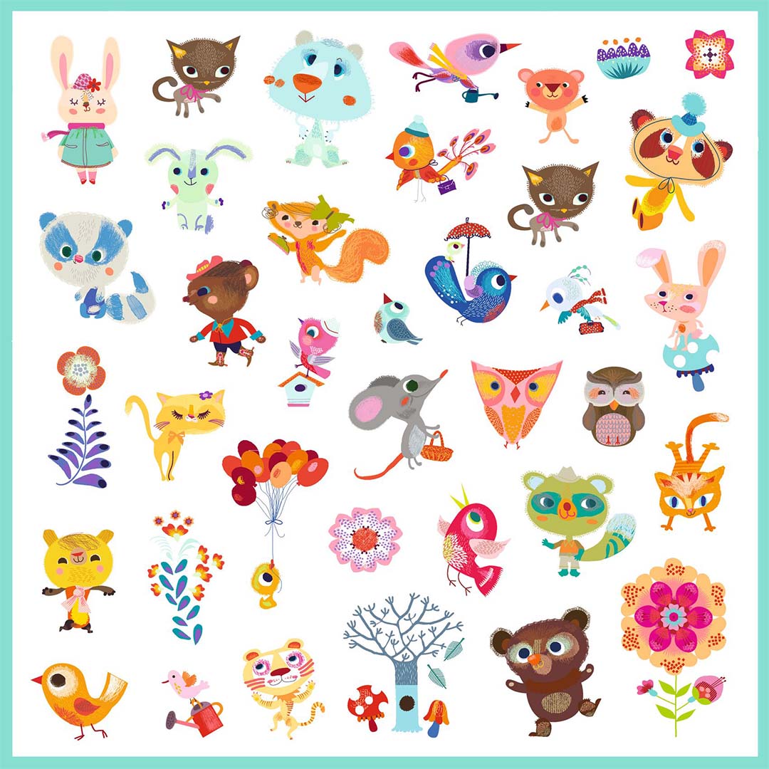 djeco stickers kleine vrienden - 160st | DJ08842 | 3