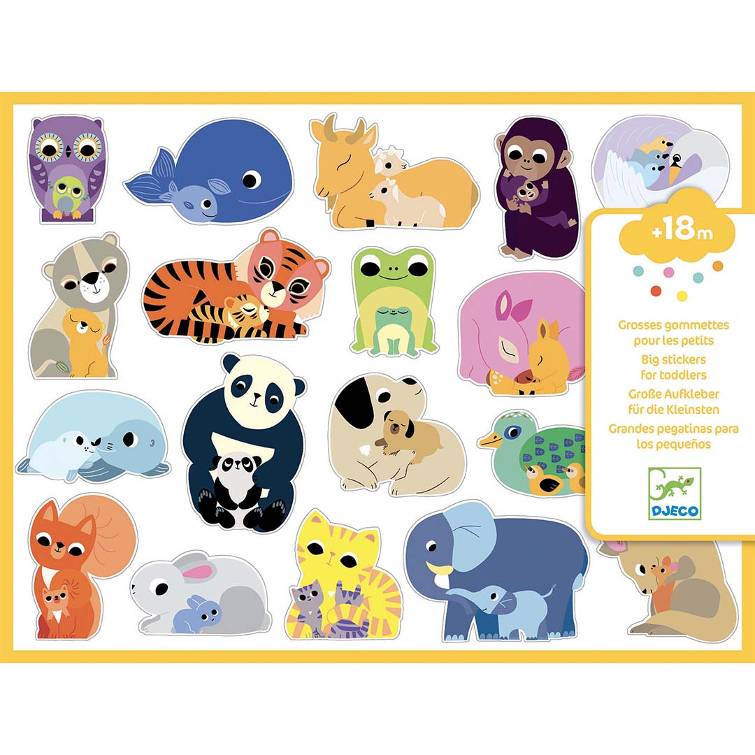 djeco stickers moeder en baby - 120st