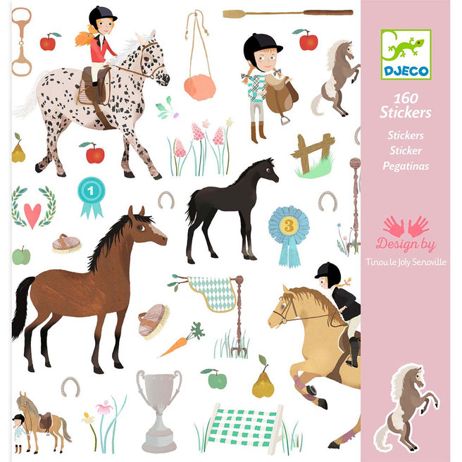 djeco stickers paarden - 160st | DJ08881 | 0