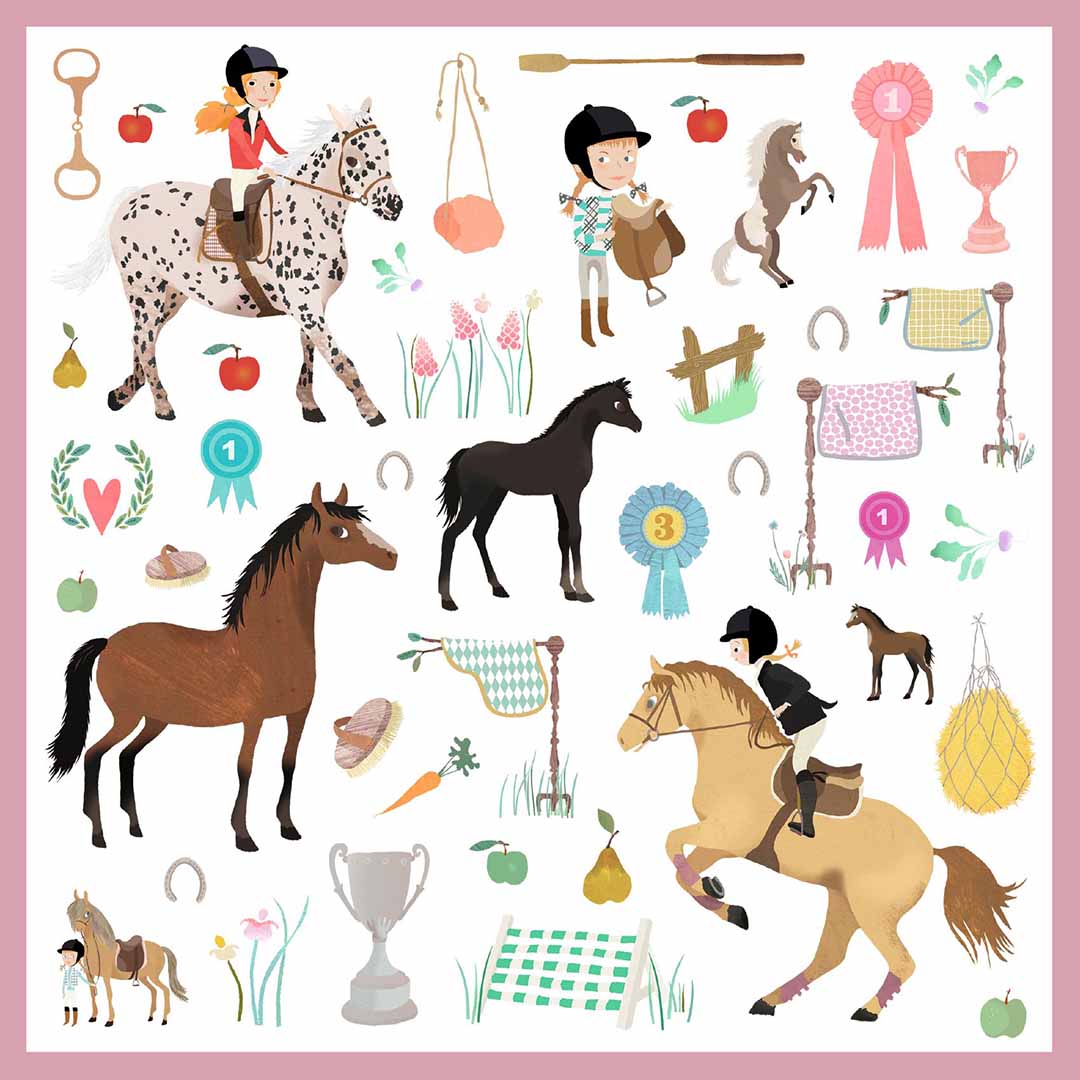 djeco stickers paarden - 160st | DJ08881 | 3