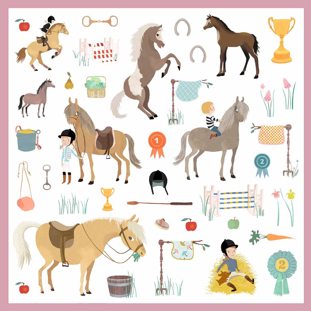 djeco stickers paarden - 160st | DJ08881 | 2