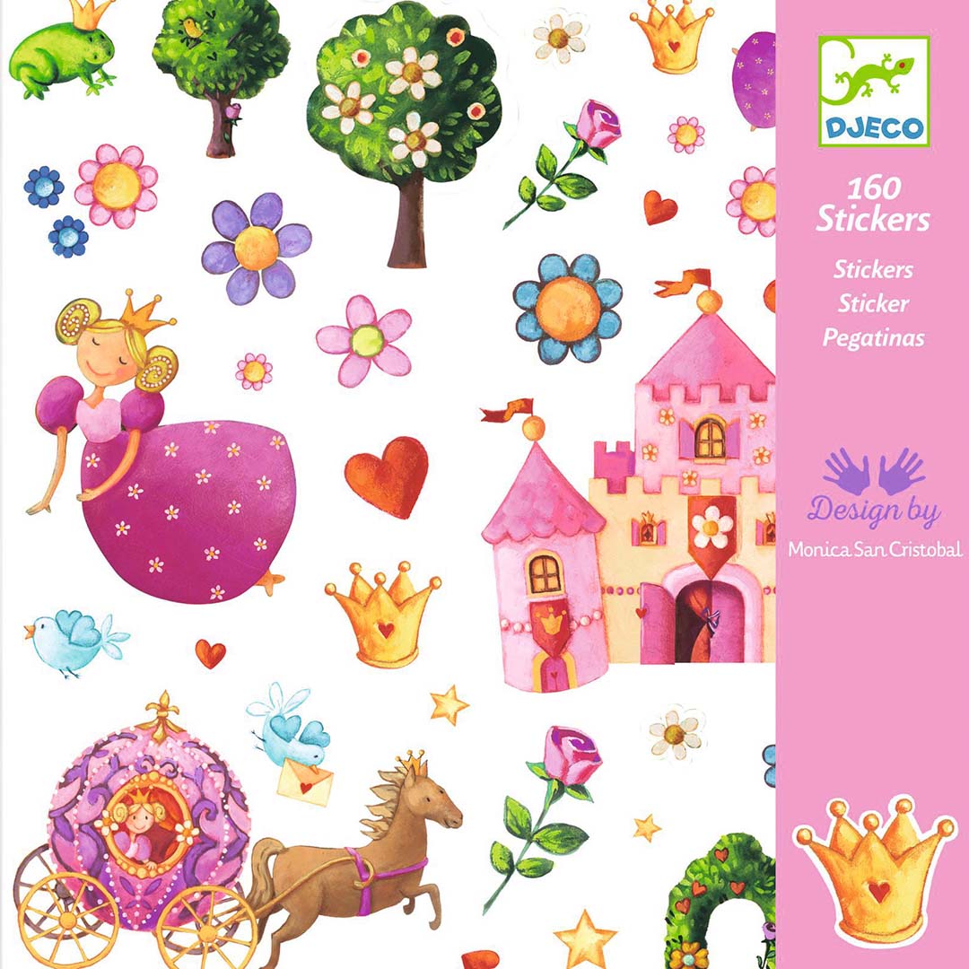 djeco stickers prinsessen - 160st