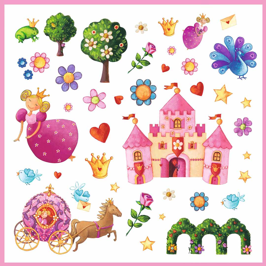 djeco stickers prinsessen - 160st