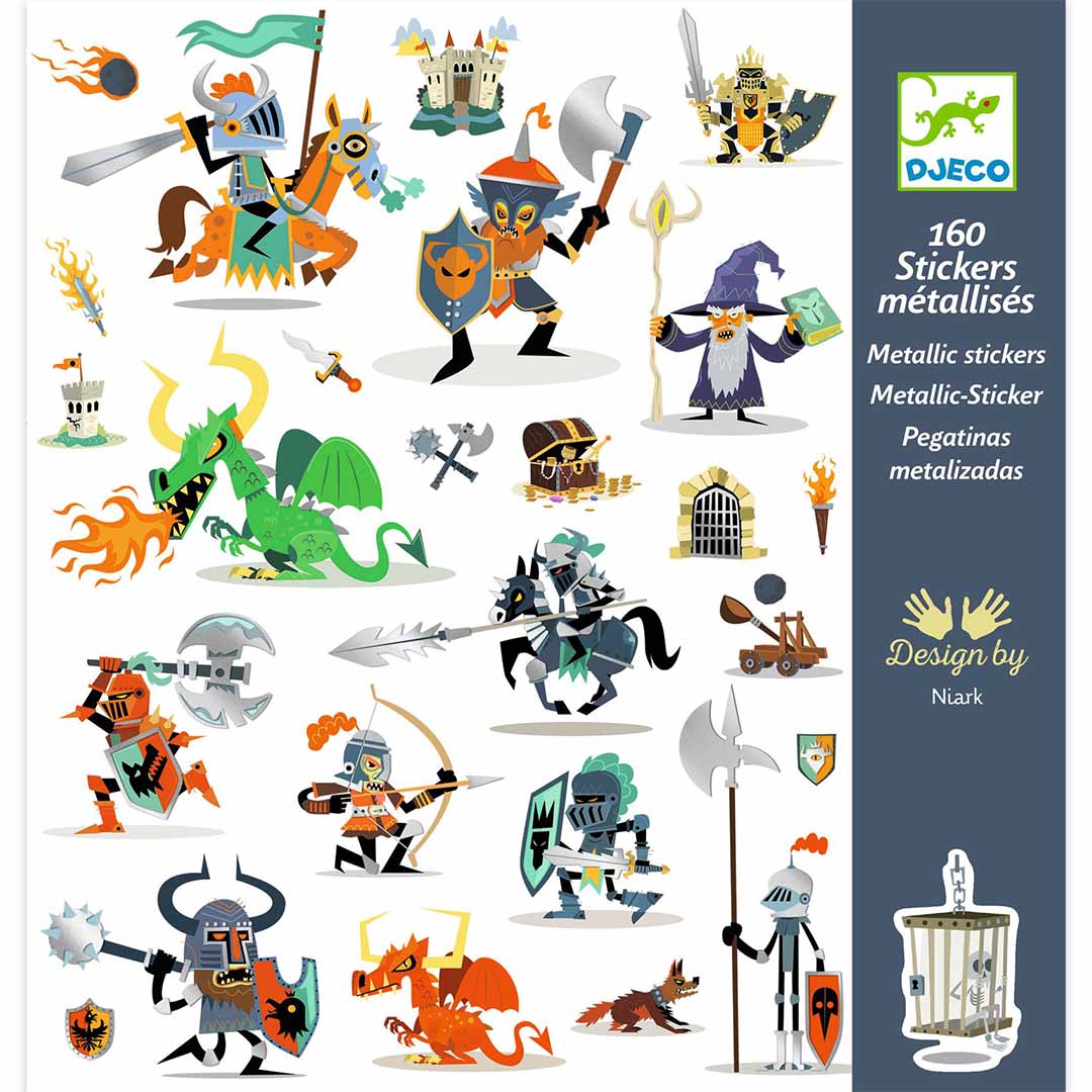 djeco stickers ridders - 160st