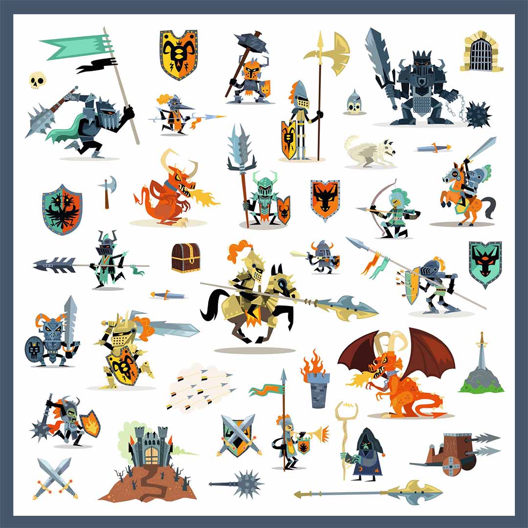 djeco stickers ridders - 160st | DJ08886 | 2