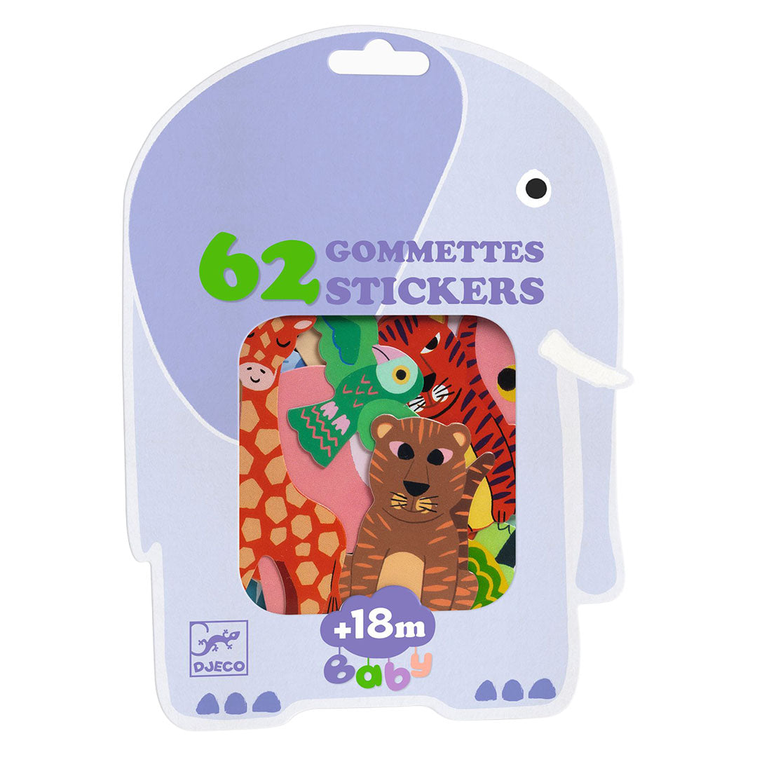 djeco stickers savannedieren - 62st