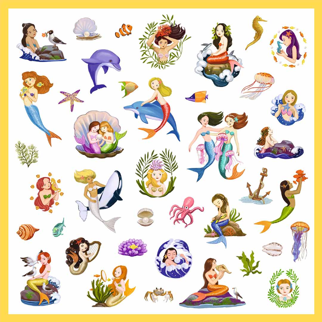 djeco stickers zeemeerminnen - 160 st | DJ08885 | 2