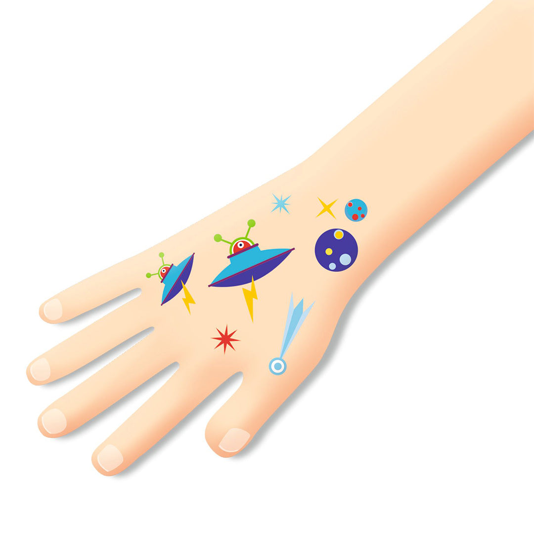 djeco tattoos - ruimtevaart | DJ09590 | 2