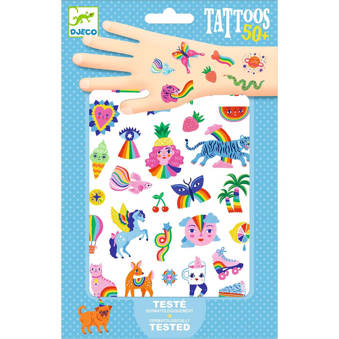 djeco tattoos regenboog