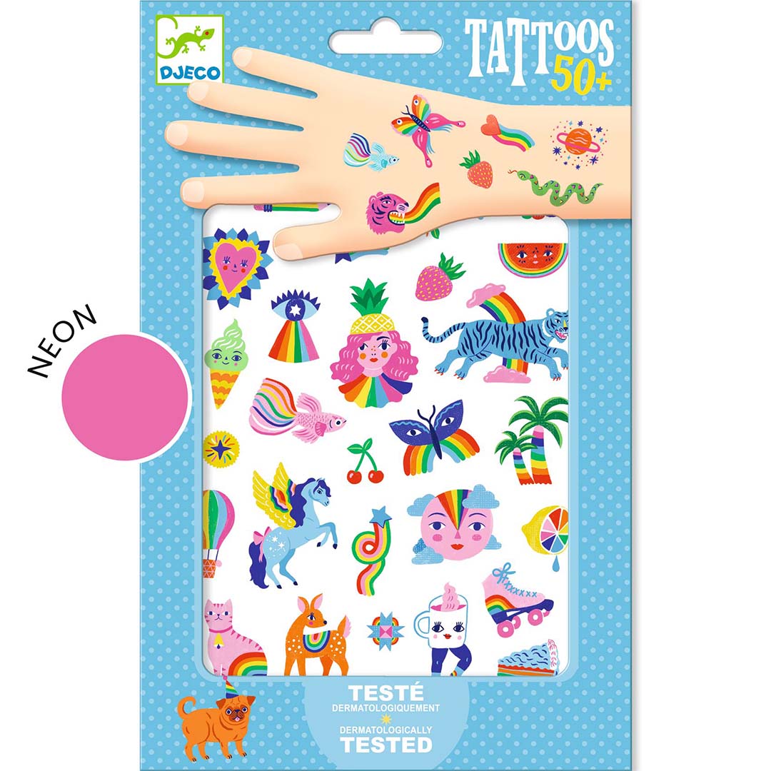 djeco tattoos regenboog