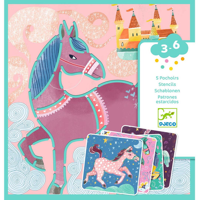 djeco tekensjablonen paarden | DJ08915 | 0