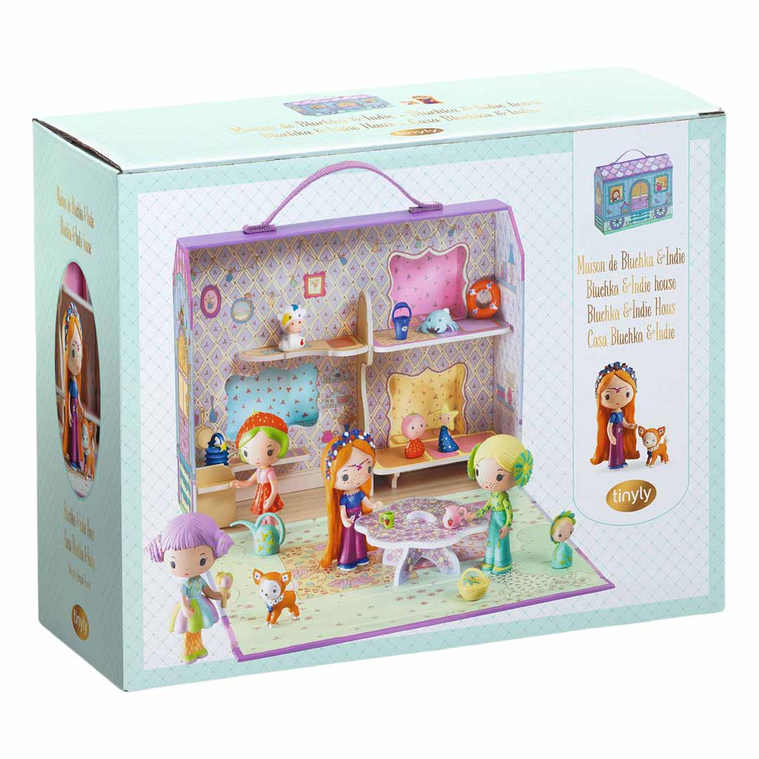 djeco tinyly draagbaar poppenhuis - bluchka & indie