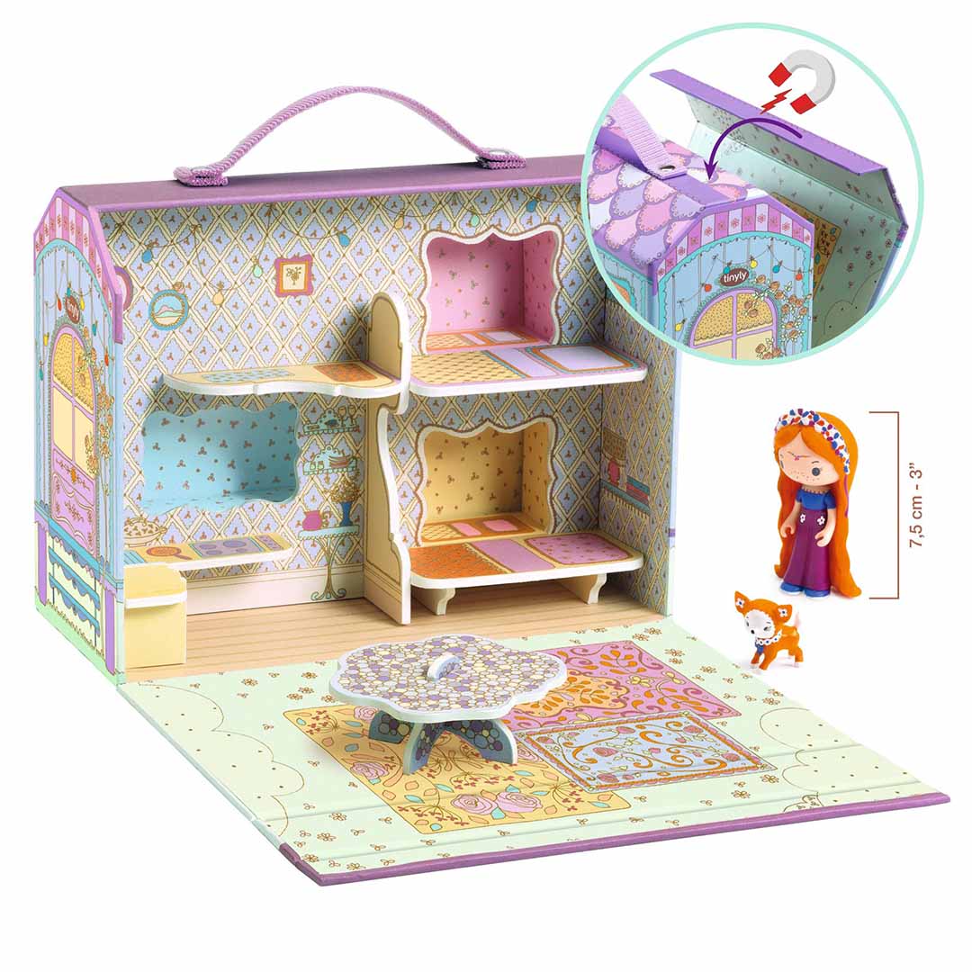 djeco tinyly draagbaar poppenhuis - bluchka & indie
