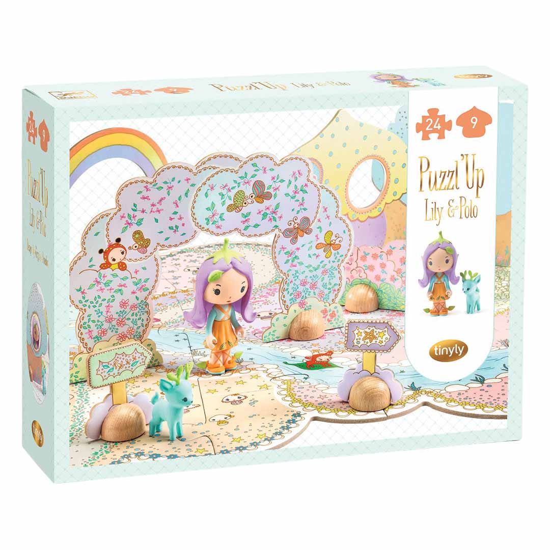 djeco tinyly vloerpuzzel puzzl'up lily - 33-delig