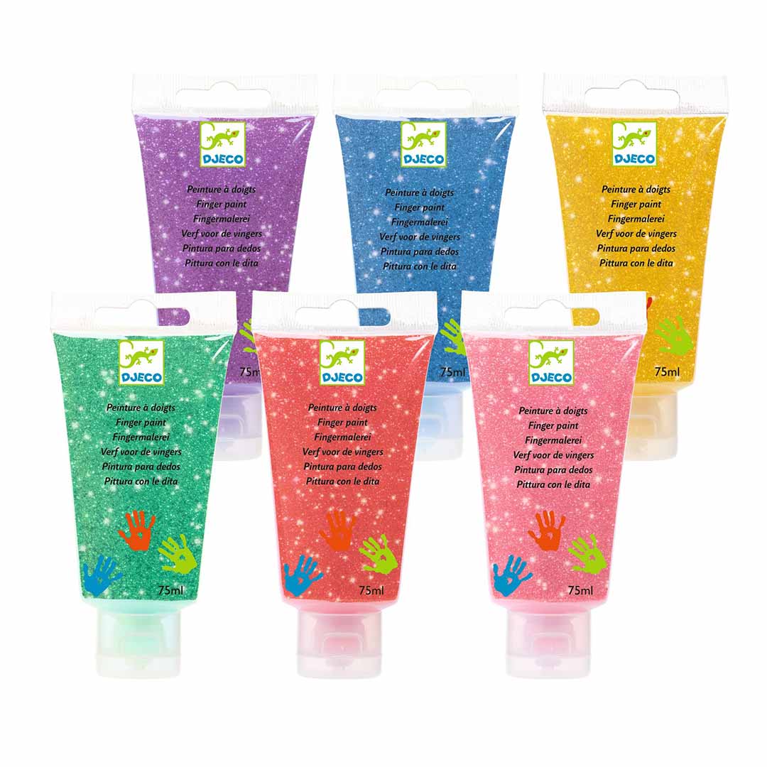 djeco tubes vingerverf glitter | DJ09017 | 1