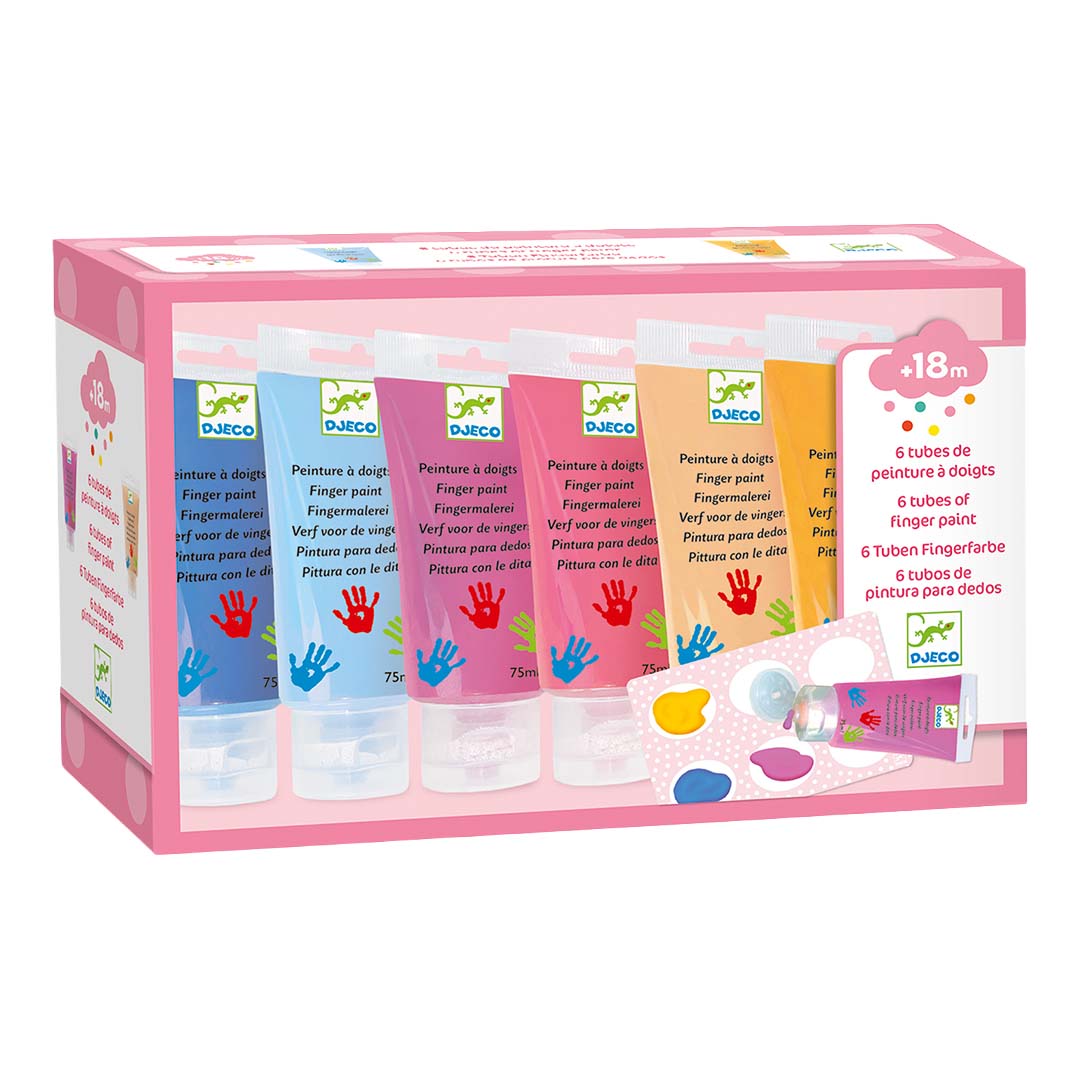 djeco tubes vingerverf pastel | DJ09000 | 0