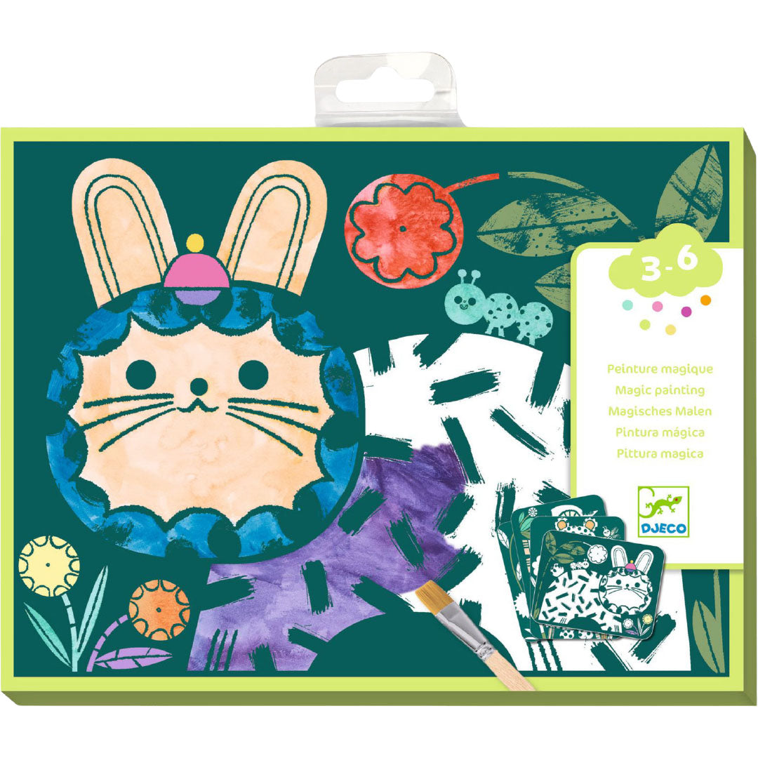 djeco verfset magic reveal paint - dressed-up animals | DJ00094 | 