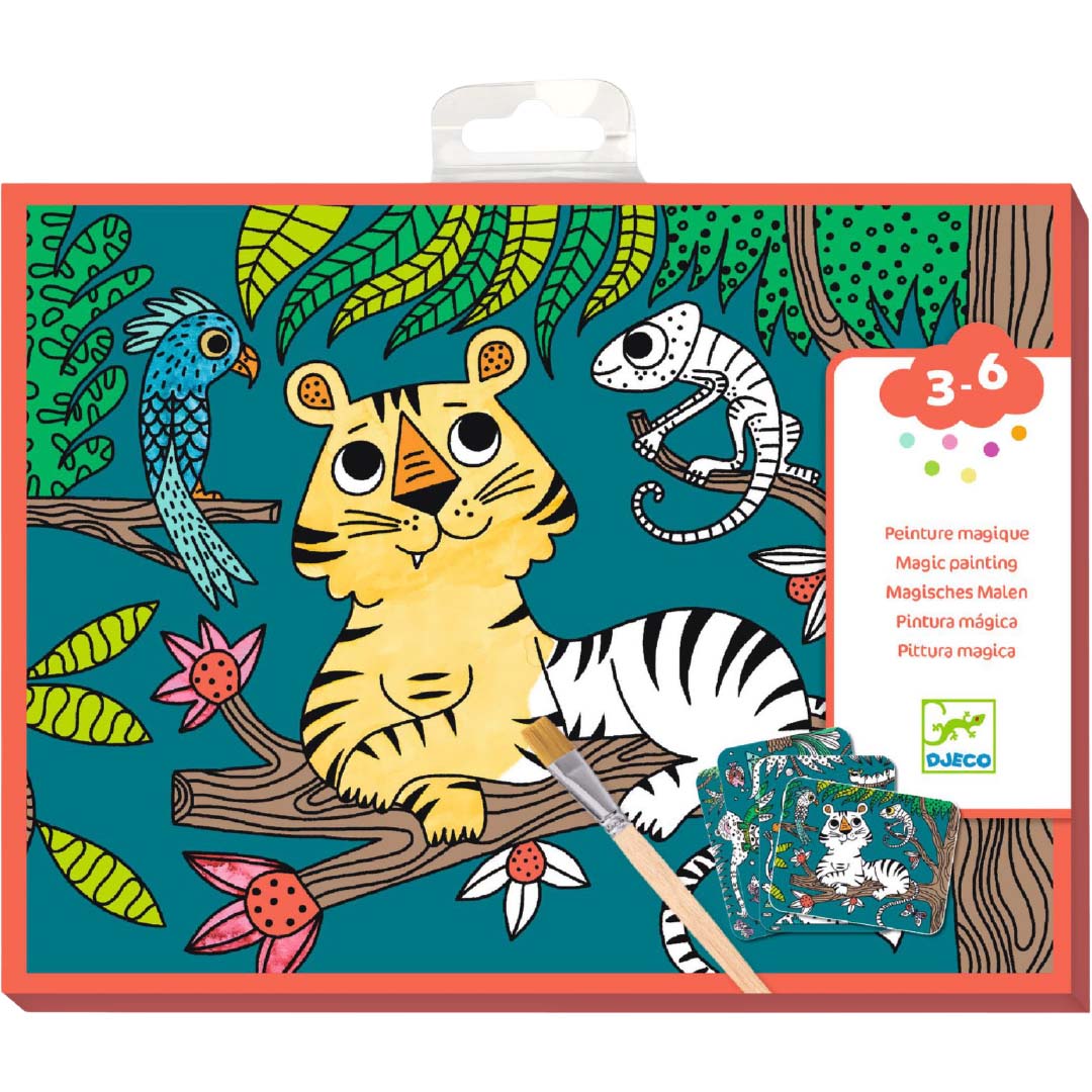 djeco verfset magic reveal paint - in the jungle | DJ00096 | 