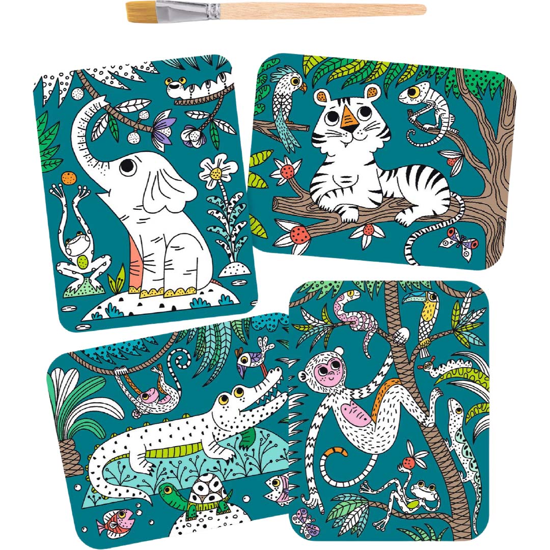 djeco verfset magic reveal paint - in the jungle | DJ00096 | 2