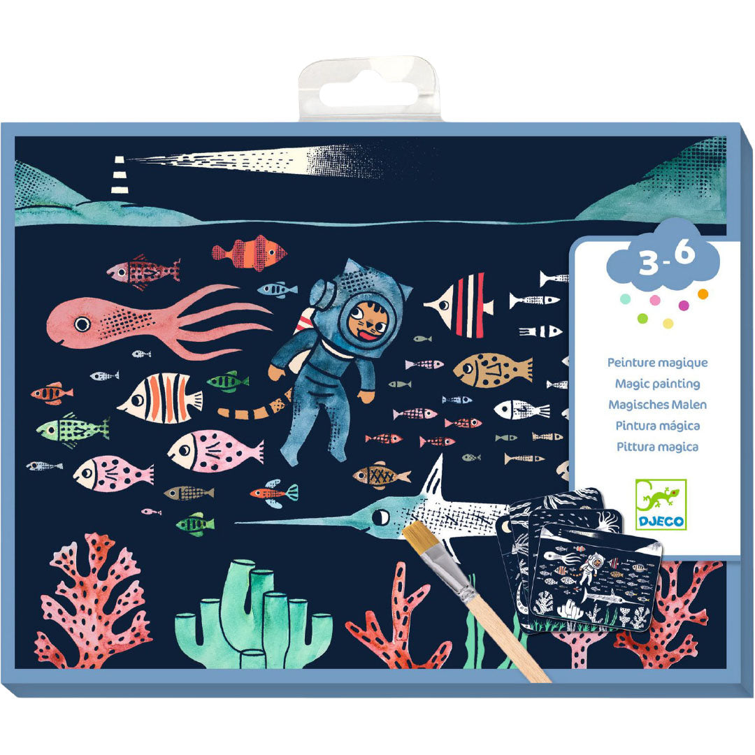 djeco verfset magic reveal paint - in the oceaan | DJ00097 | 