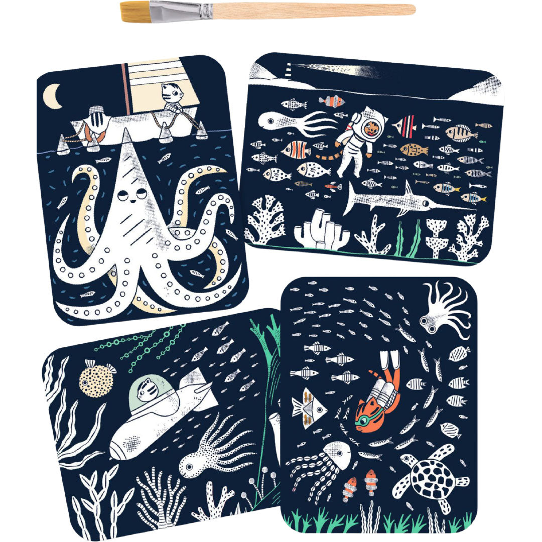 djeco verfset magic reveal paint - in the oceaan | DJ00097 | 2