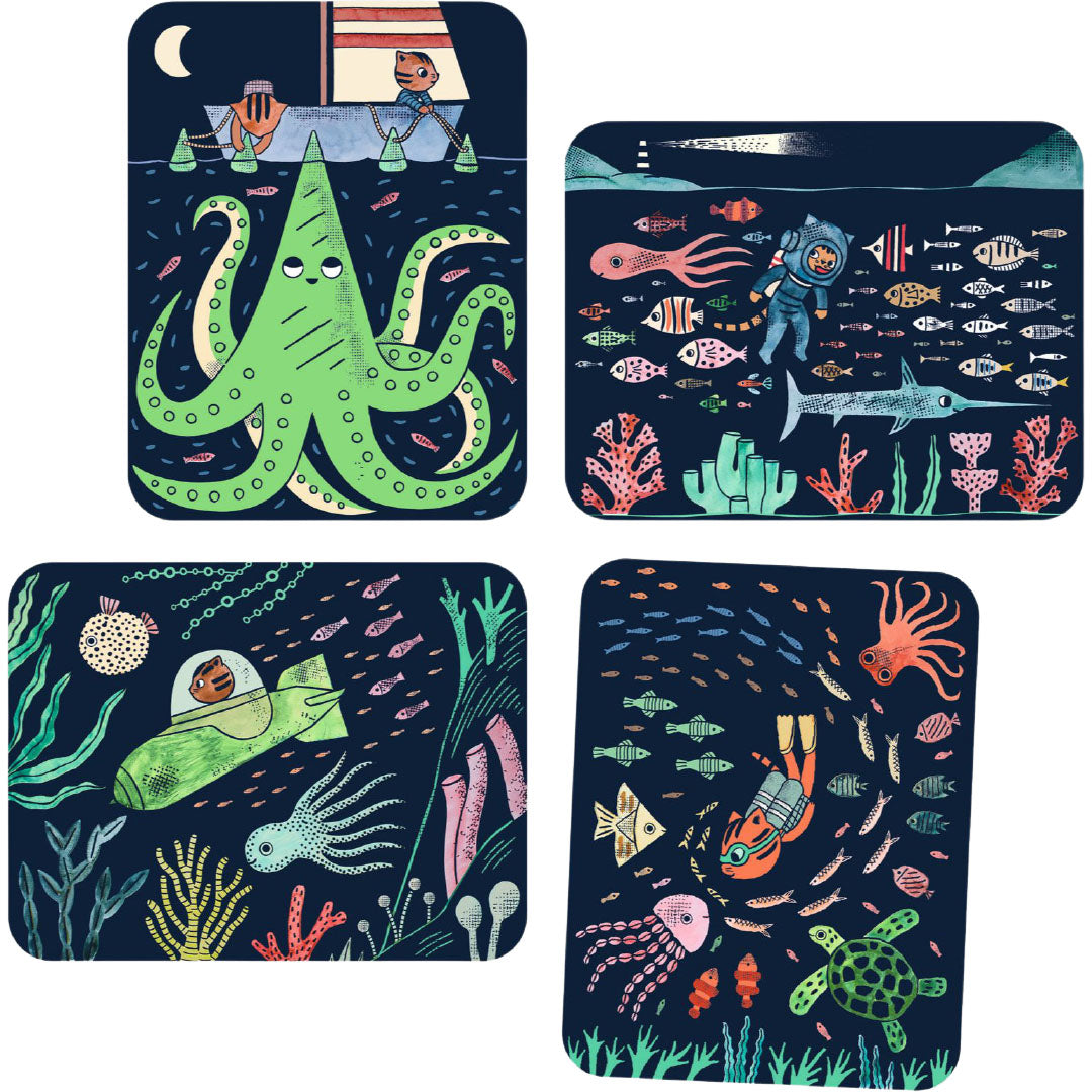 djeco verfset magic reveal paint - in the oceaan | DJ00097 | 4