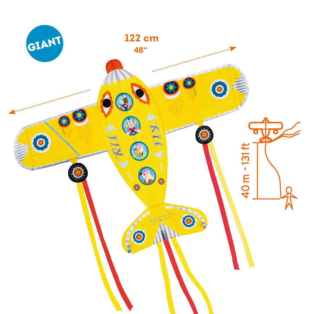djeco vlieger maxi - vliegtuig | DJ02161 | 3