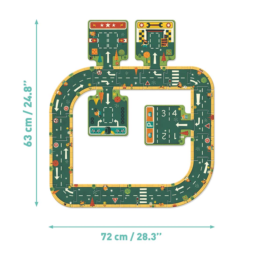 djeco vloerpuzzel autoweg - 21st | DJ07162 | 2