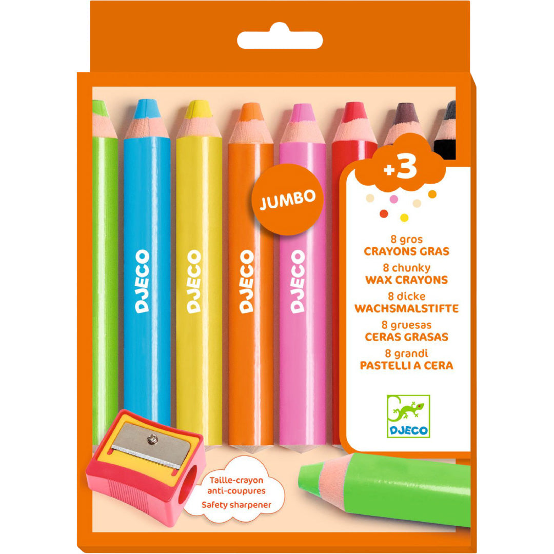 djeco waskrijtjes chunky - 8st | DJ00970 | 