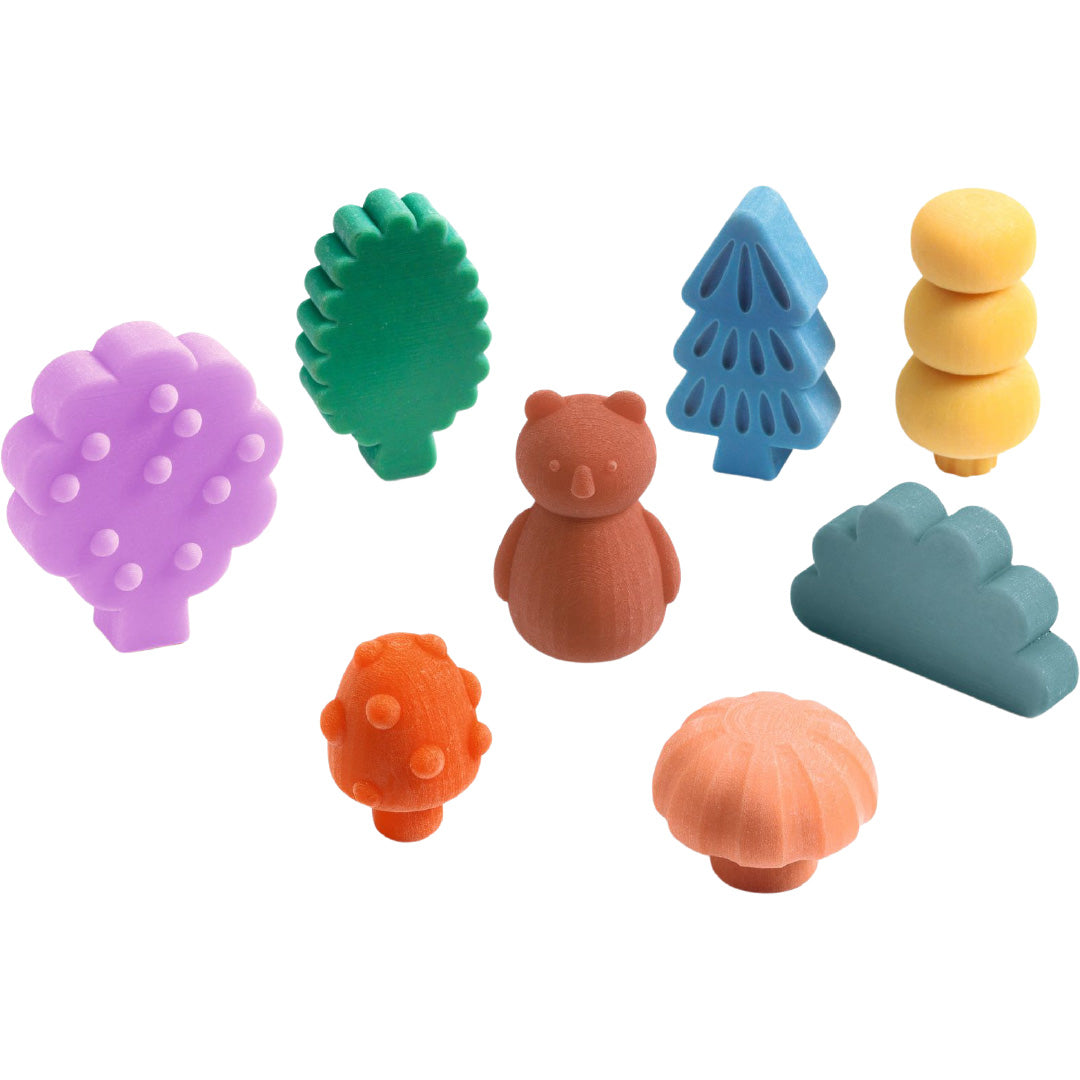 djeco waskrijtjes forest - 8st | DJ09054 | 