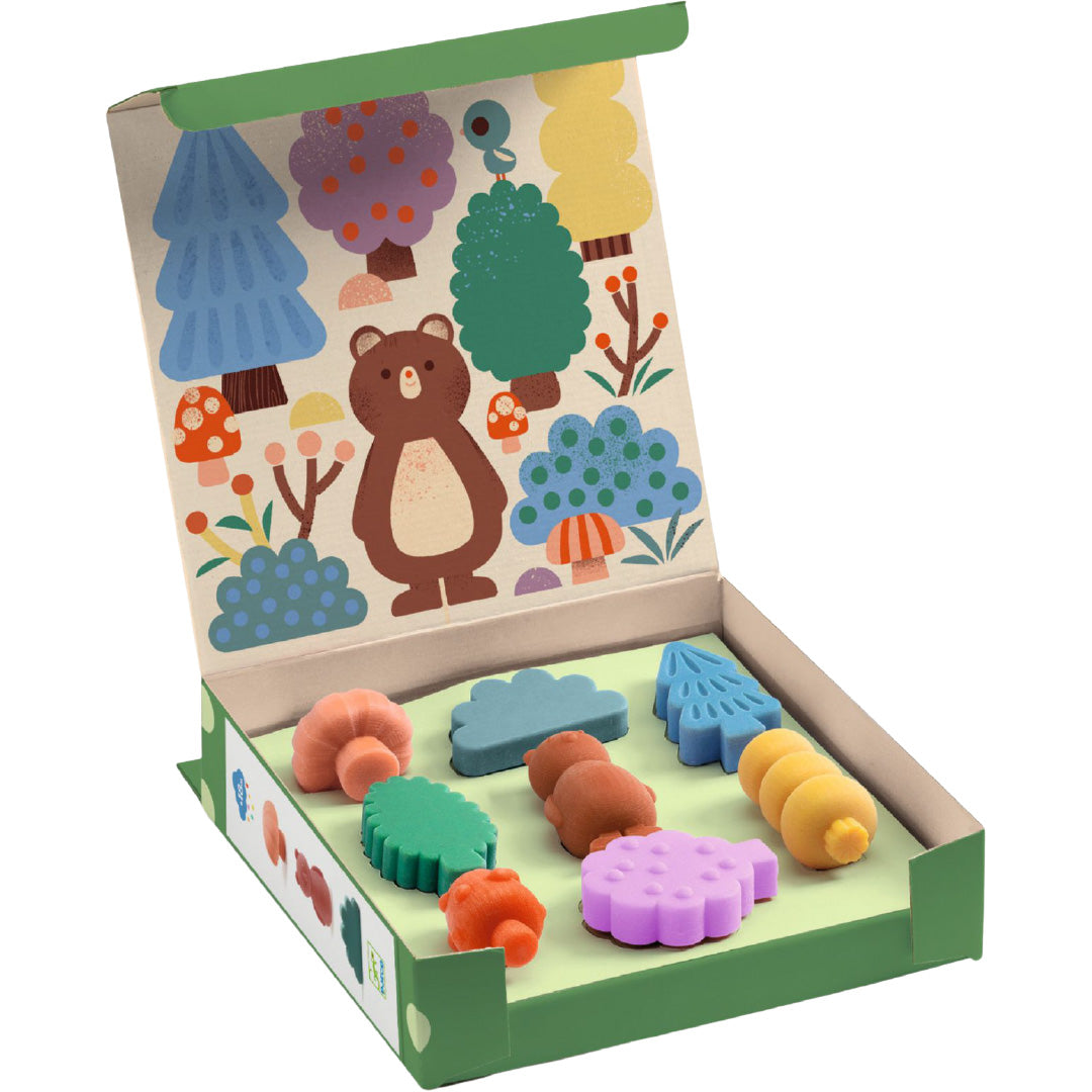 djeco waskrijtjes forest - 8st | DJ09054 | 3