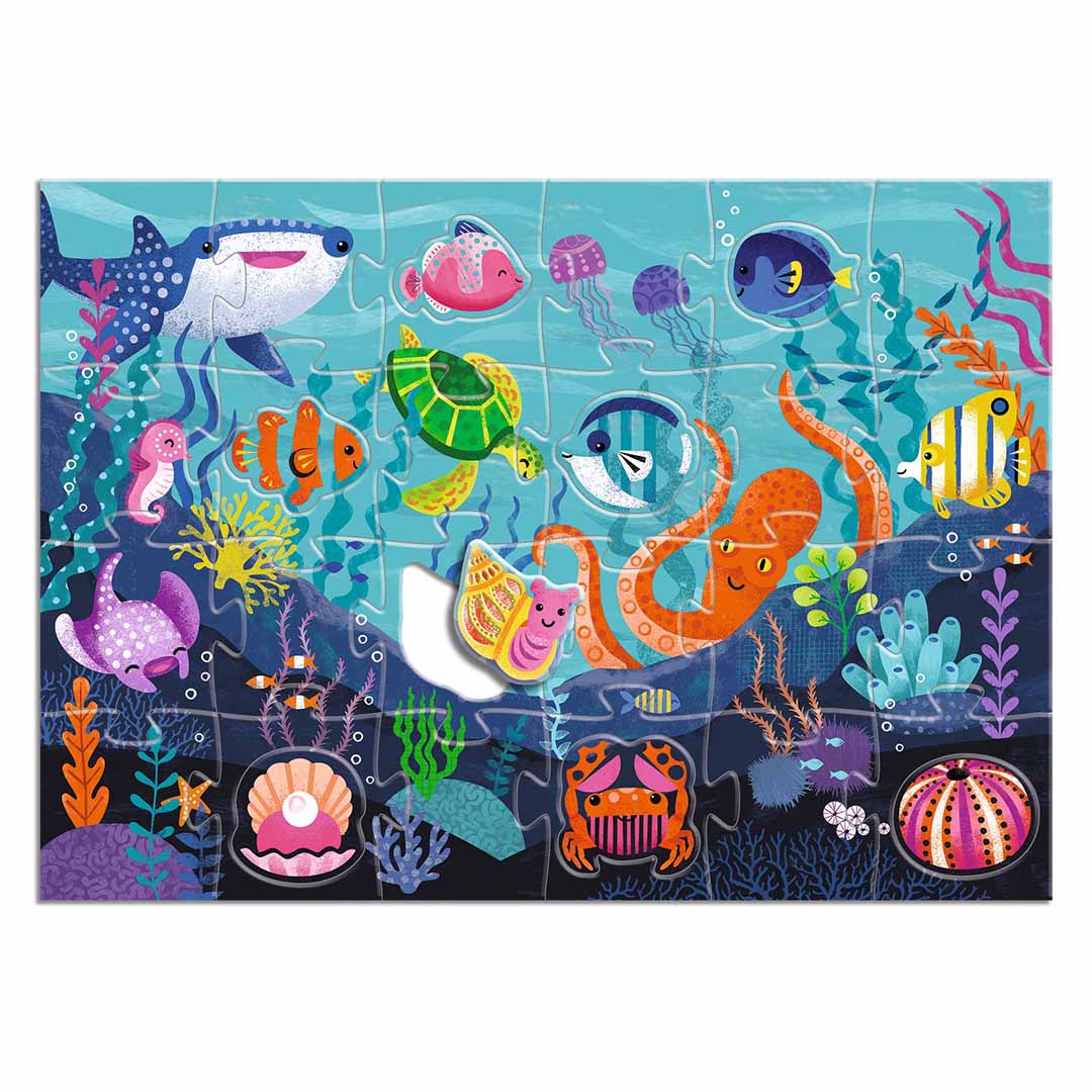 djeco xl puzzel oceaan dieren - 32st | DJ07166 | 1