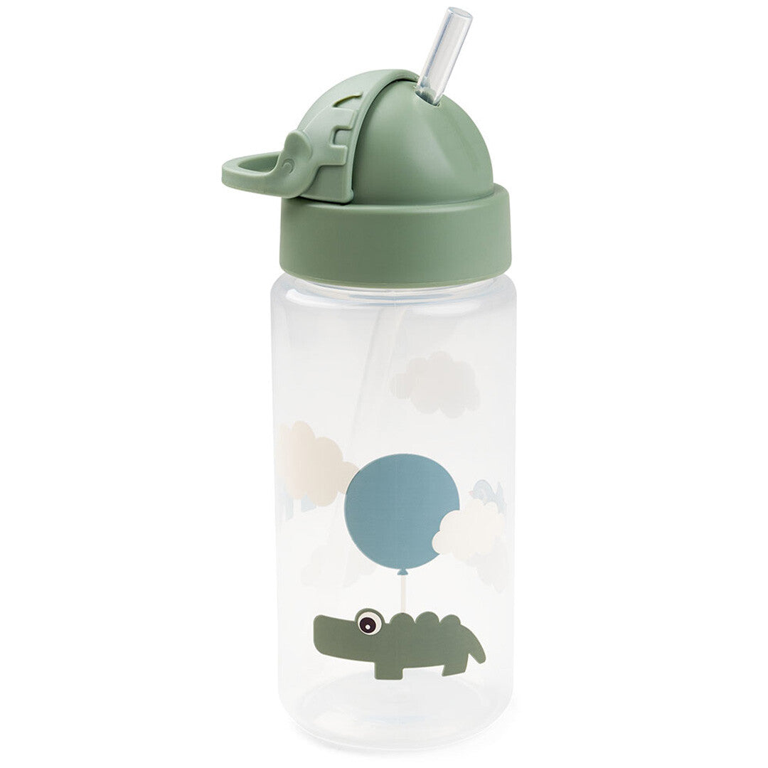 done by deer drinkfles met rietje - happy clouds - green - 350ml | 1036003 | 1