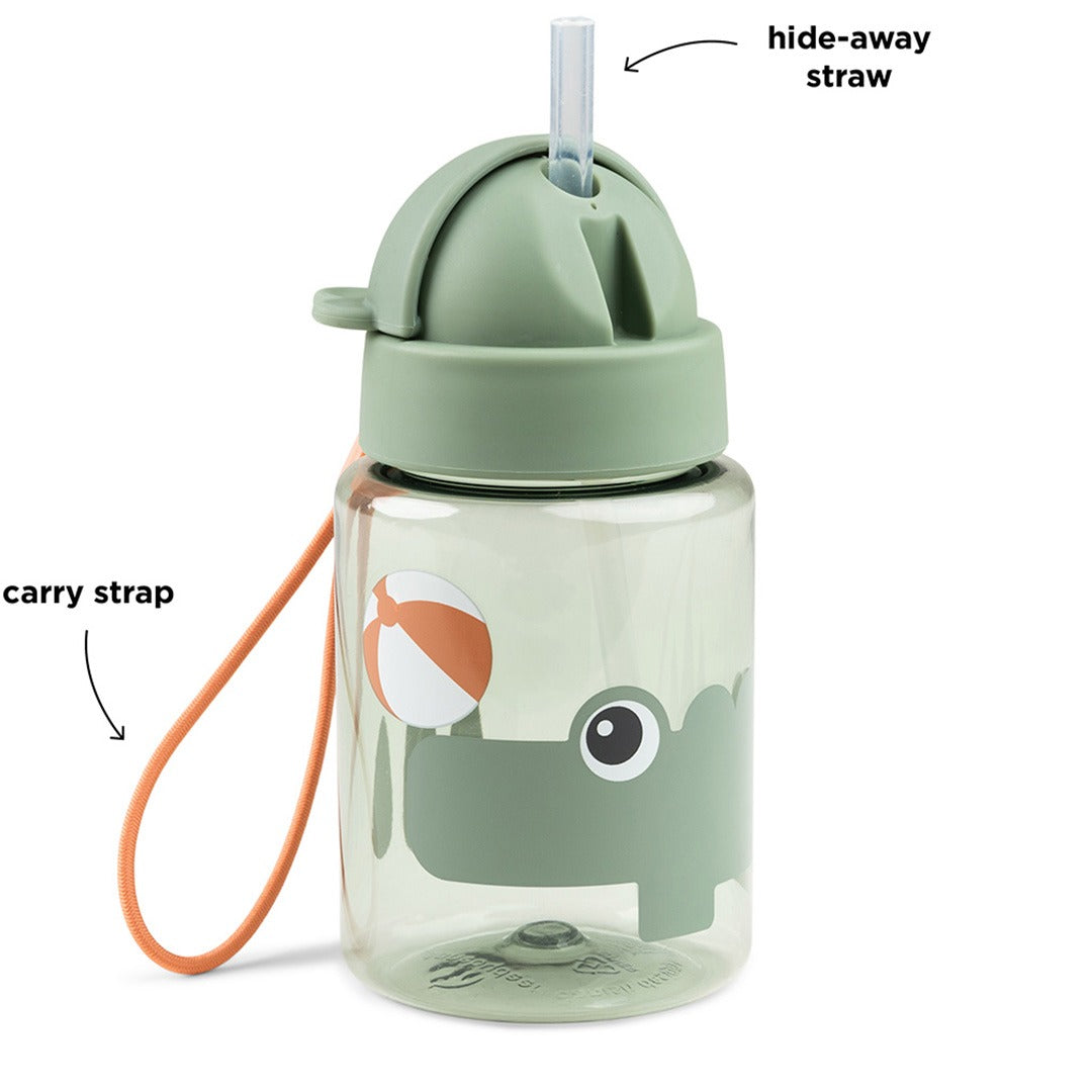 done by deer drinkfles met rietje - playground - green - 280 ml | 1046803 | 3