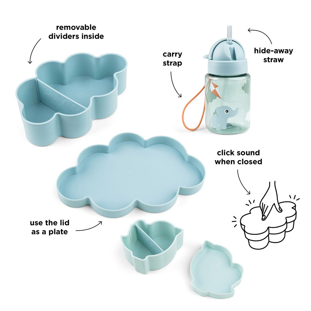 done by deer lunchbox set met drinkfles - blue -  3-delig | 1246442 | 3