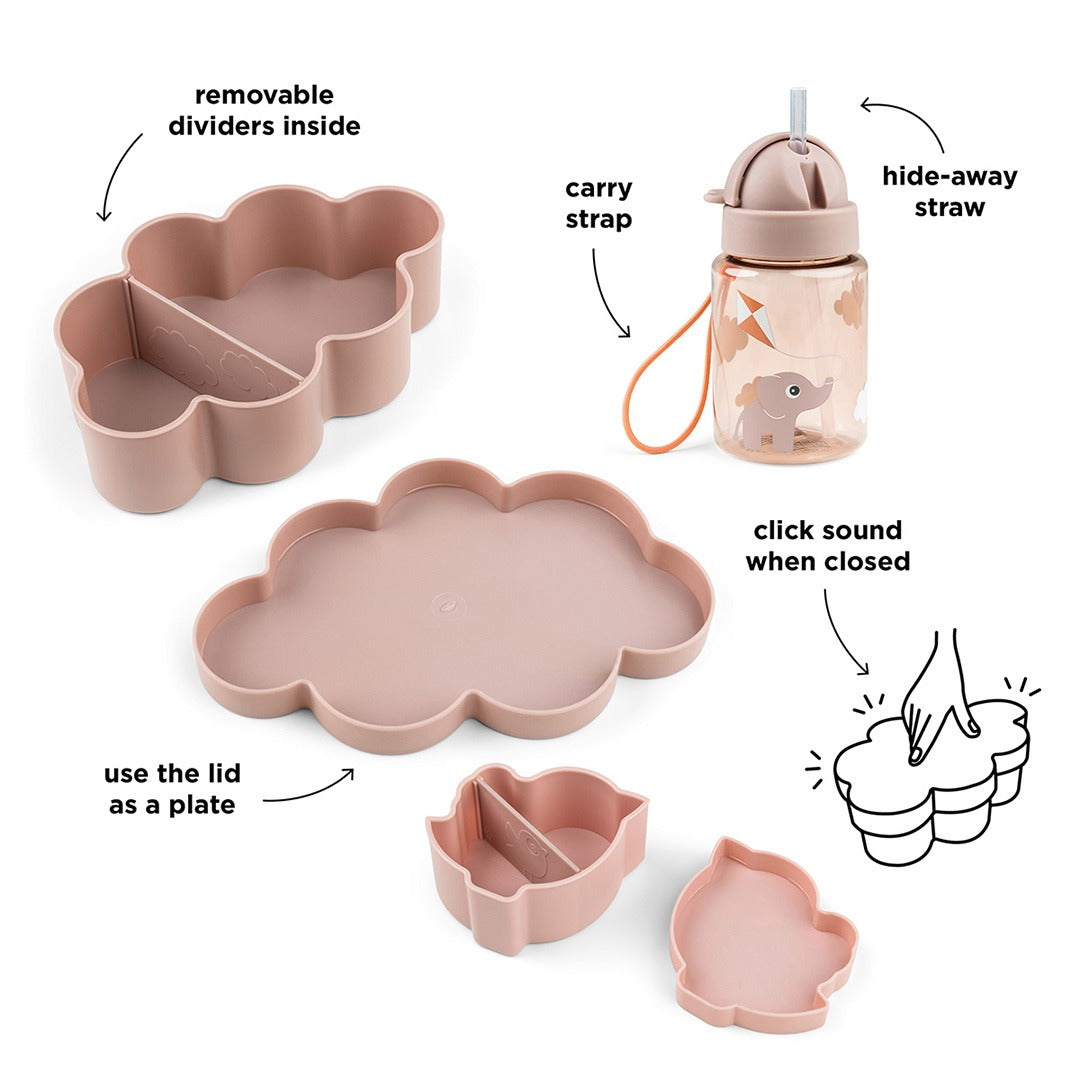 done by deer lunchbox set met drinkfles - powder -  3-delig | 1246441 | 3