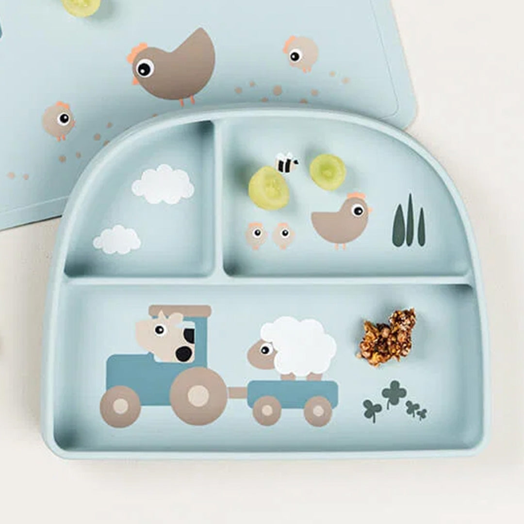 done by deer 3 vakjesbord tiny farm - blue | 1769612 | 4