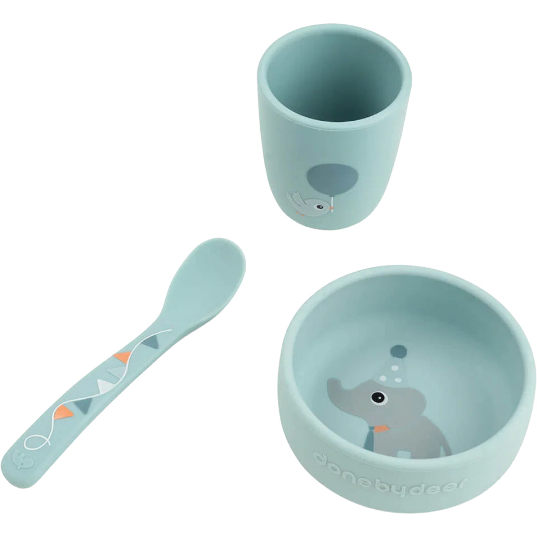 done by deer kinderservies met zuignap - blue - 3-delig | 1529802 | 