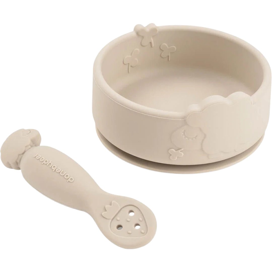 done by deer kinderservies met zuignap - sheepy - sand - 2-delig | 1569659 | 