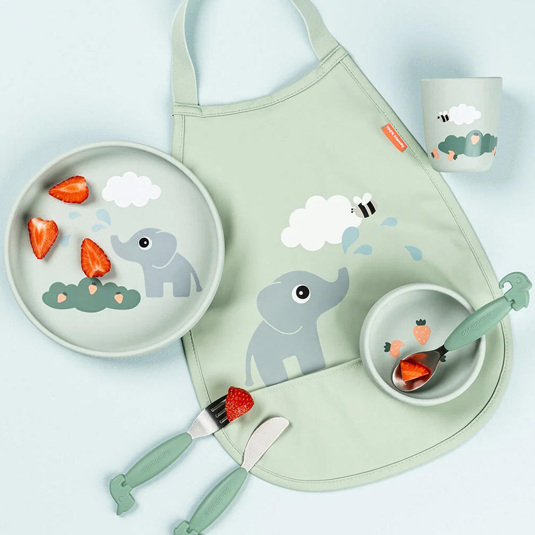 done by deer kinderservies met zuignap elphee - green- 3-delig | 1569823 | 2