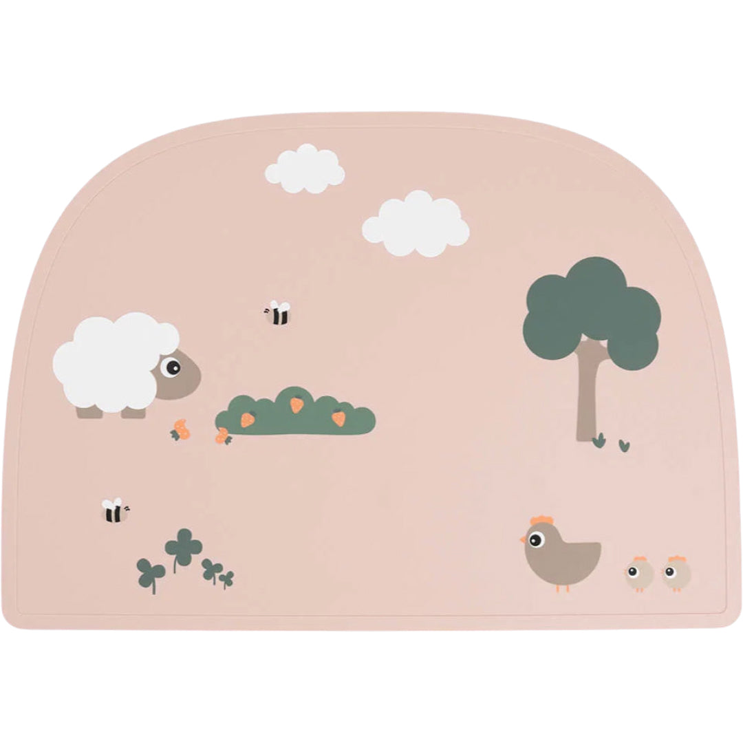 done by deer placemat tiny farm - powder | 1069201 | 