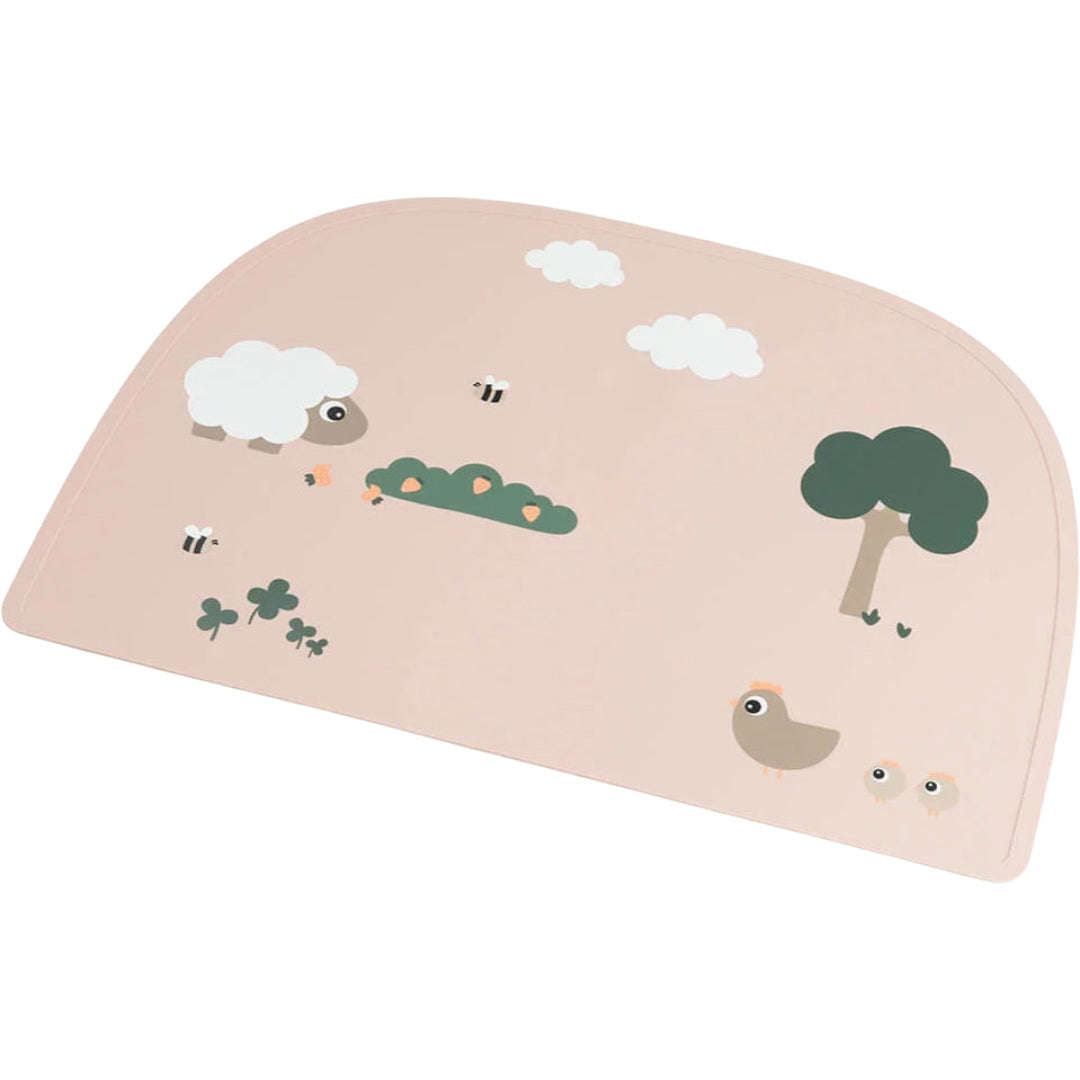 done by deer placemat tiny farm - powder | 1069201 | 4