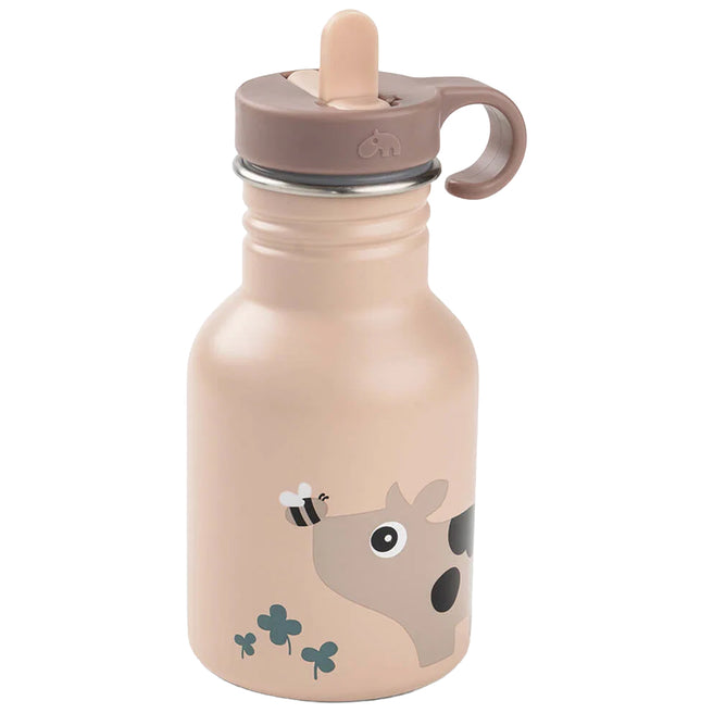 done by deer rvs drinkfles met rietje tiny farm - powder - 350 ml | 1011601 | 