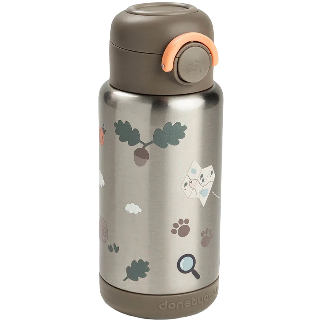 done by deer rvs drinkfles met rietje tiny trails - sand - 340 ml | 1061249 | 