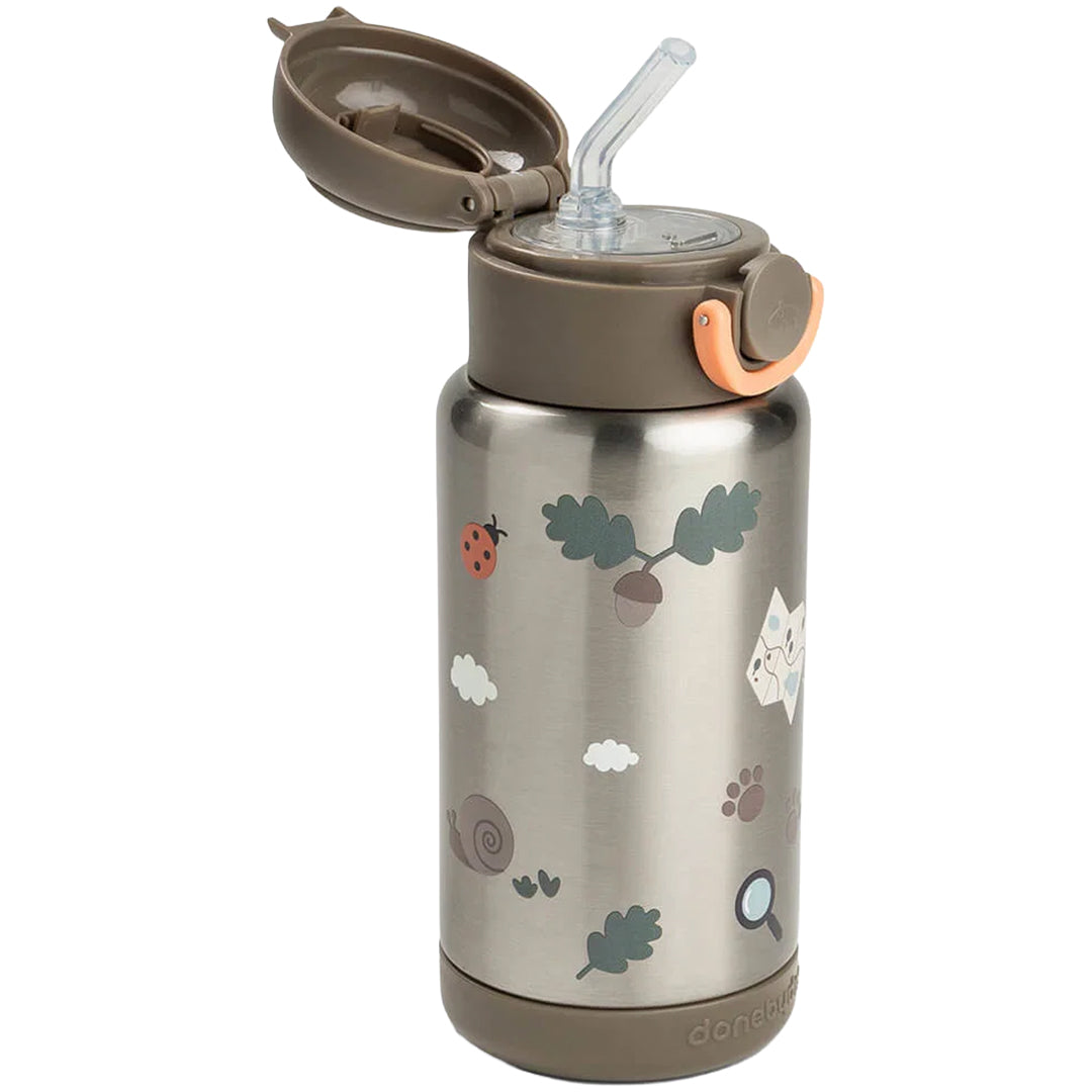 done by deer rvs drinkfles met rietje tiny trails - sand - 340 ml | 1061249 | 4