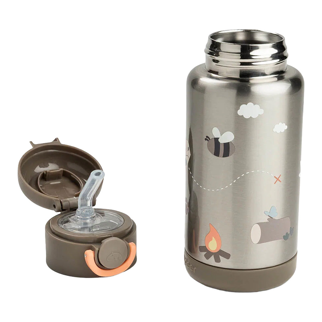 done by deer rvs drinkfles met rietje tiny trails - sand - 340 ml | 1061249 | 5