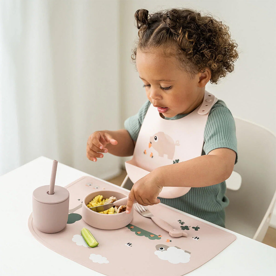 done by deer siliconen kinderbeker met rietje tiny farm - powder - 2st | 1969601 | 2