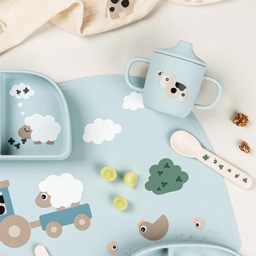 done by deer siliconen tuitbeker tiny farm - blue | 1469612 | 2