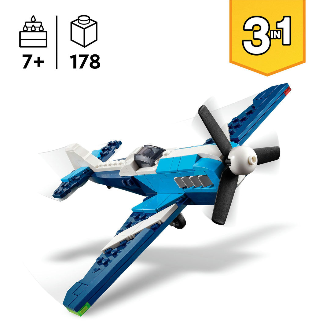 LEGO creator 3-in-1 luchtvaart racevliegtuig speelset